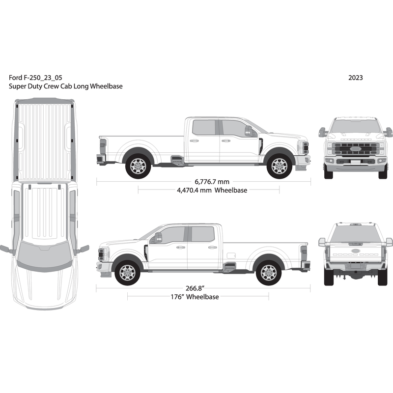 2023 Ford F 250 V05 Vehicle Wrap Template