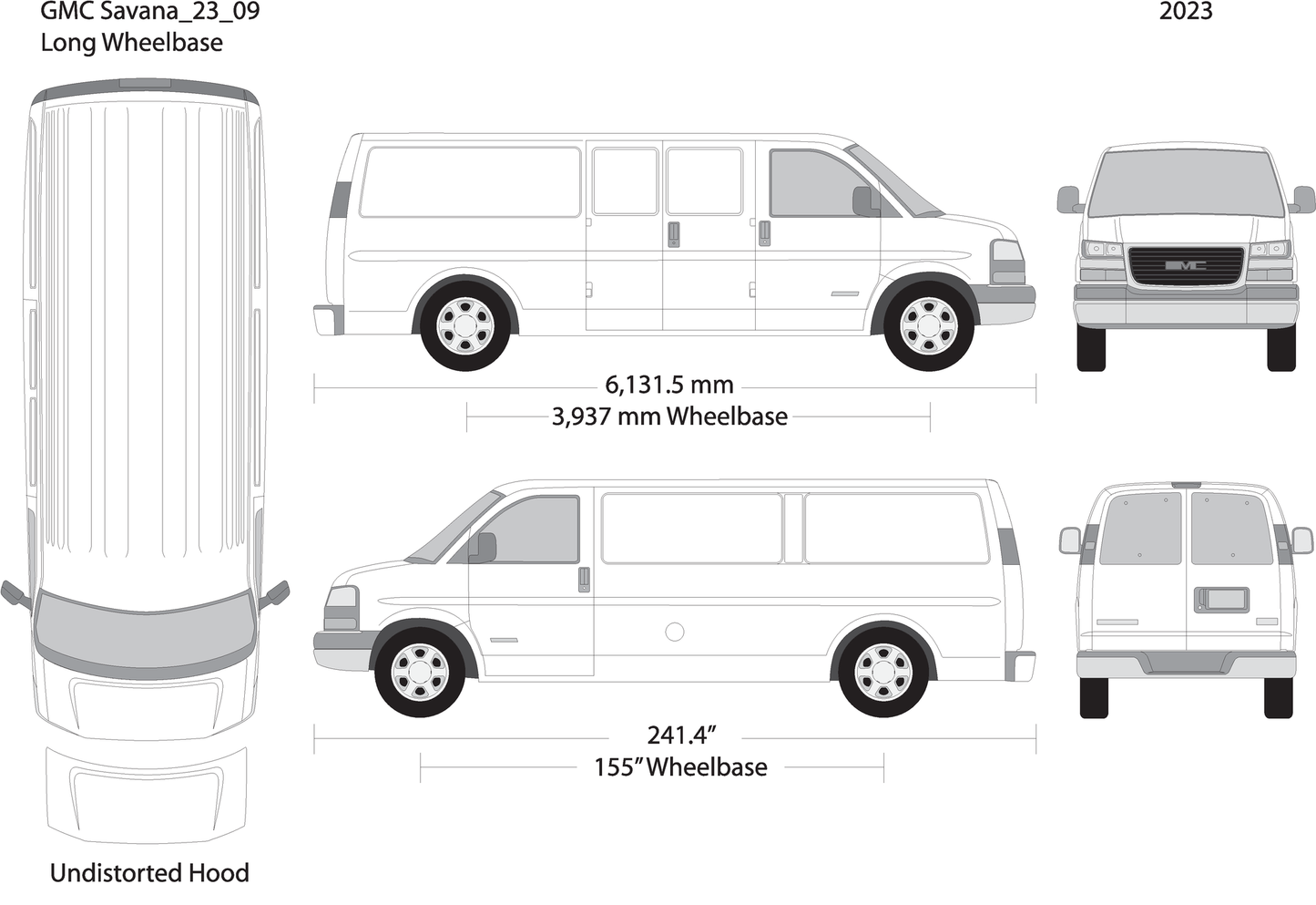 2023 Gmc Savana V09 Vehicle Wrap Template
