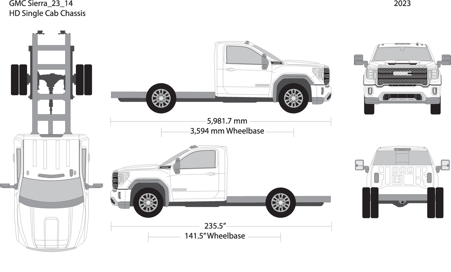 2023 Gmc Sierra 2500 3500 Hd V14 Vehicle Wrap Template
