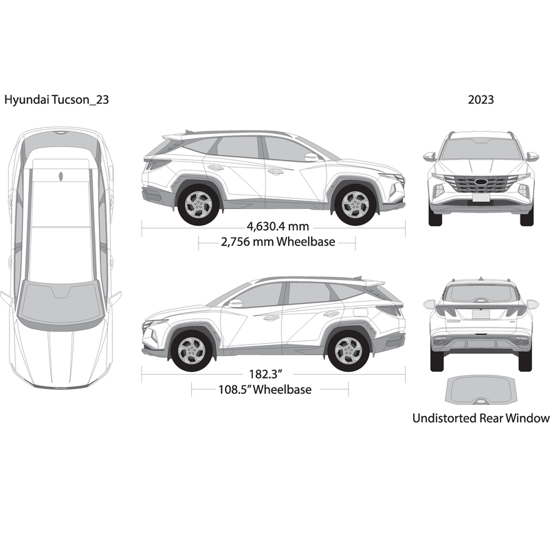 2023 Hyundai Tucson V23 Vehicle Wrap Template