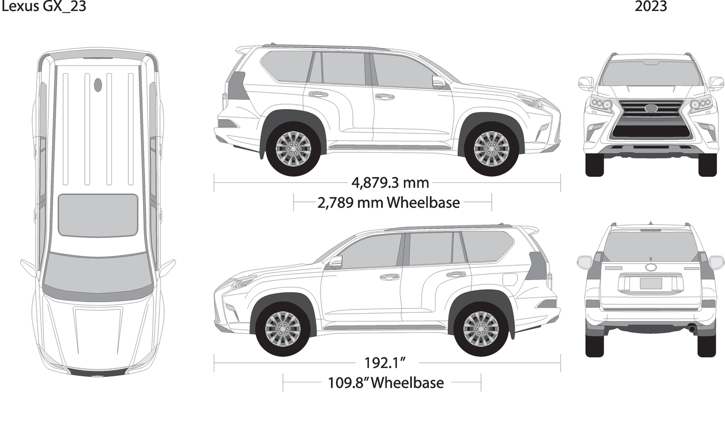 2023 Lexus Gx V23 Vehicle Wrap Template