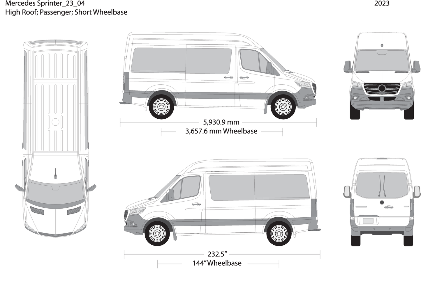 2023 Mercedes Sprinter V04 Vehicle Wrap Template