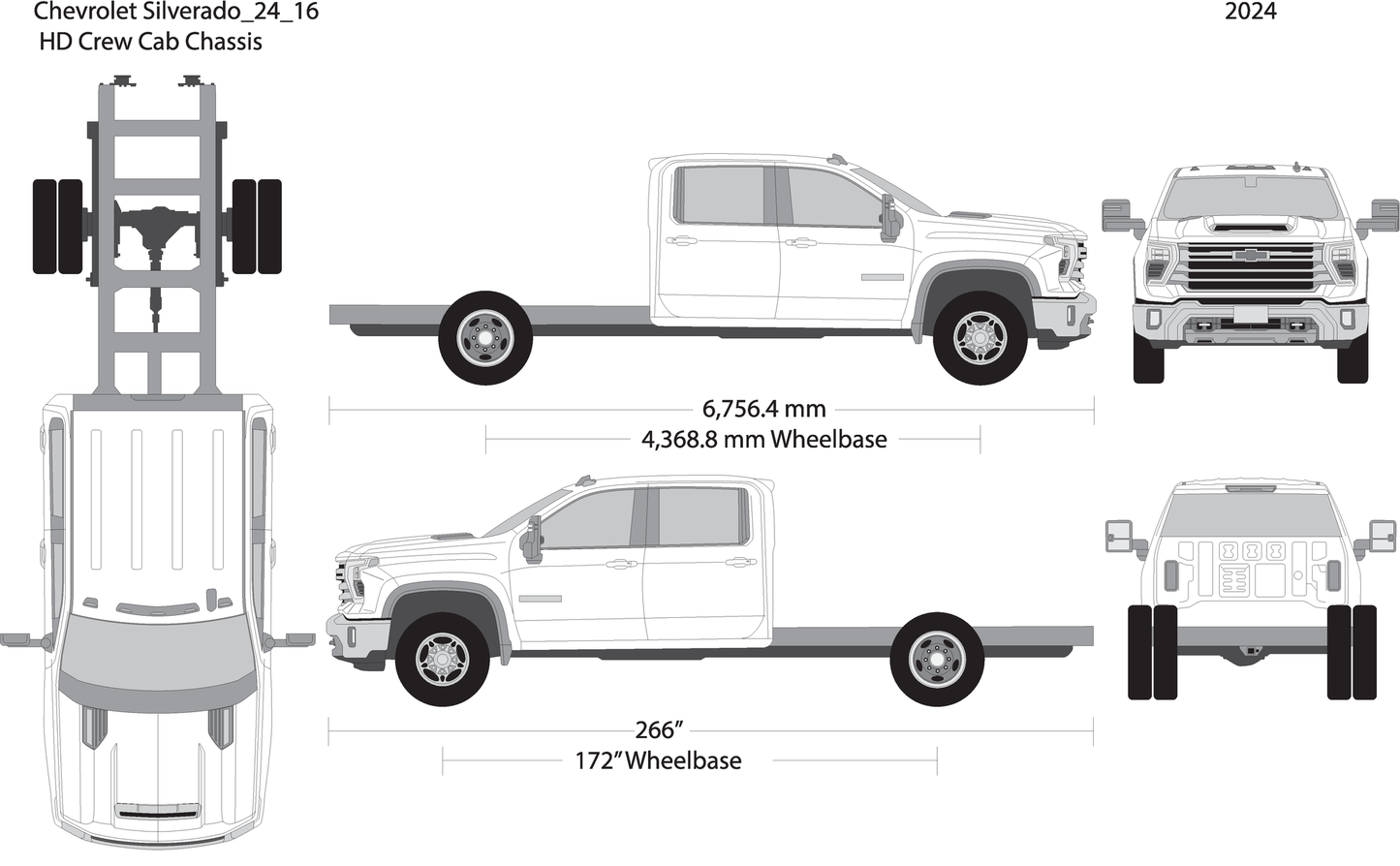 2024 Chevy Silverado 2500 3500 Hd V16 Vehicle Wrap Template