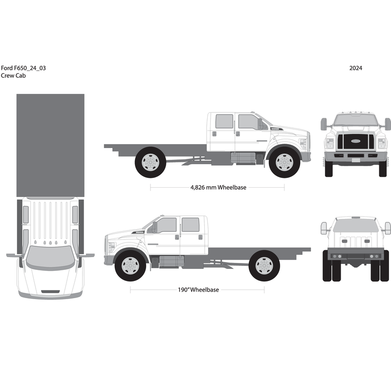 2024 Ford F 650 V03 Vehicle Wrap Template