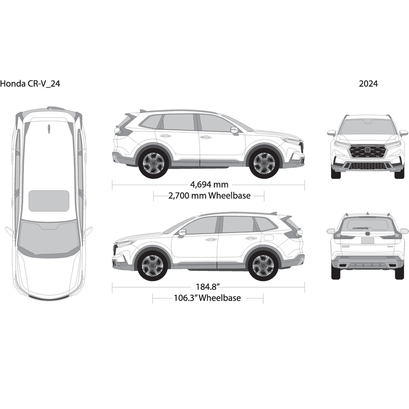 2024 Honda Cr V V24 Vehicle Wrap Template