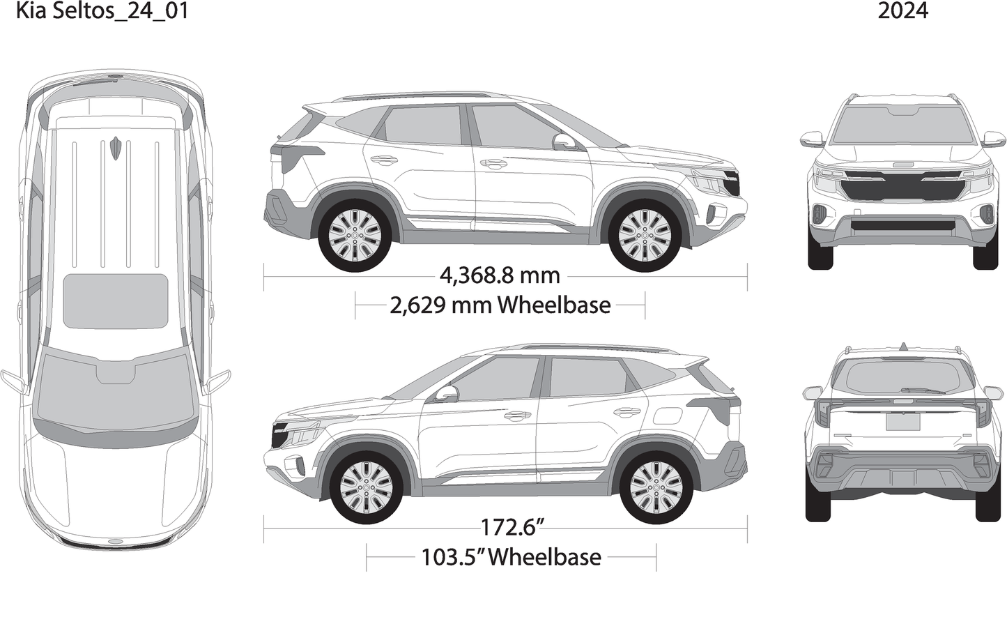 2024 Kia Seltos V24 Vehicle Wrap Template