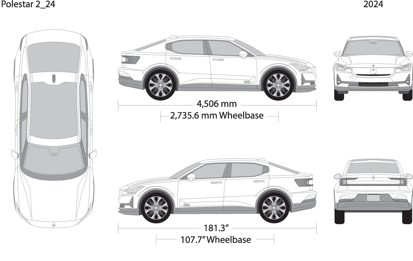2024 Polestar Polestar 2 V24 Vehicle Wrap Template