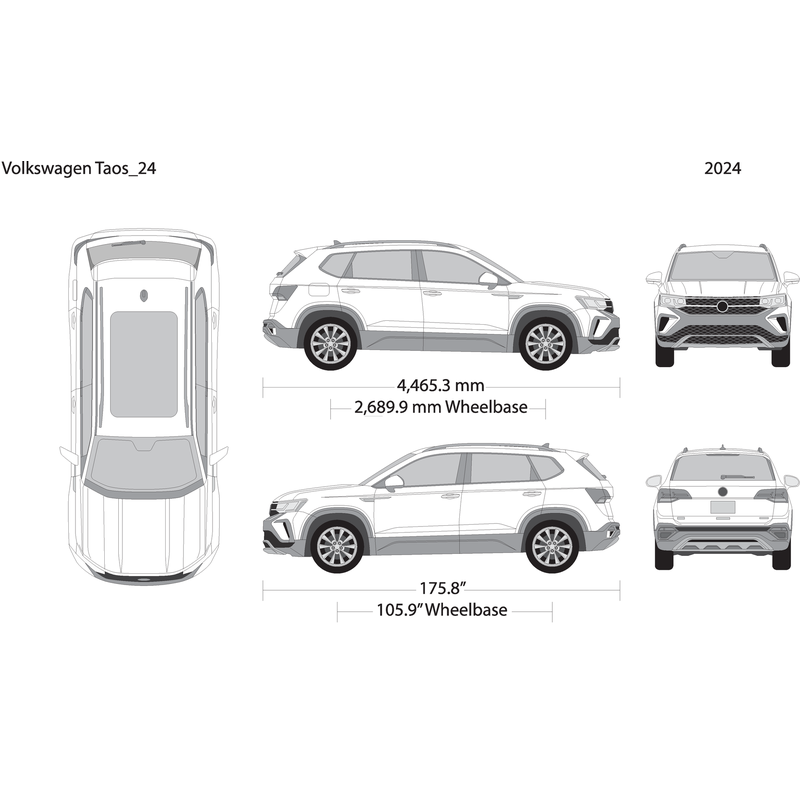 2024 Volkswagen Taos V24 Vehicle Wrap Template