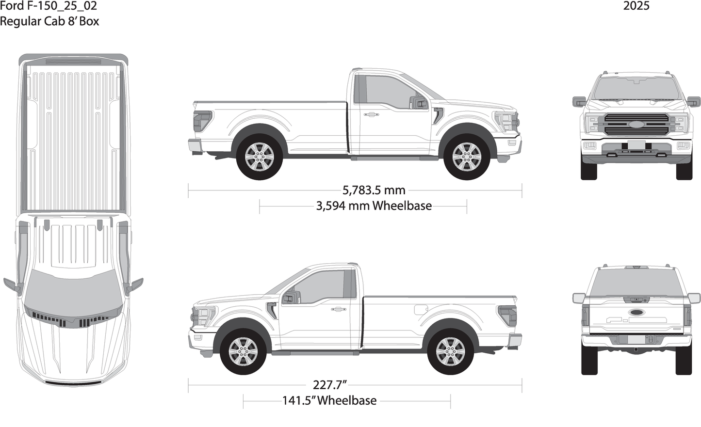 2025 Ford F 150 V02 Vehicle Wrap Template