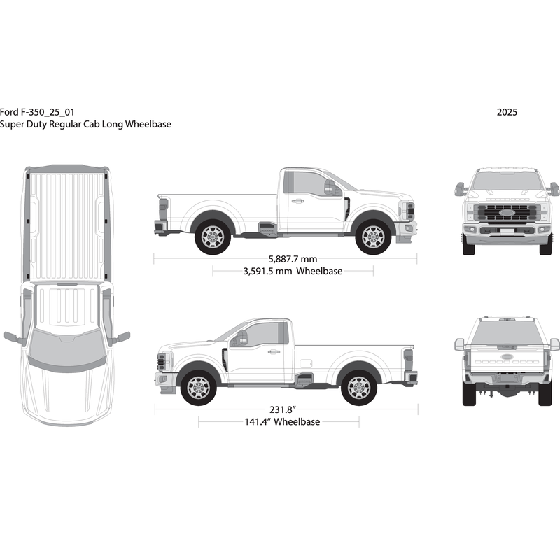 2025 Ford F 350 V01 Vehicle Wrap Template