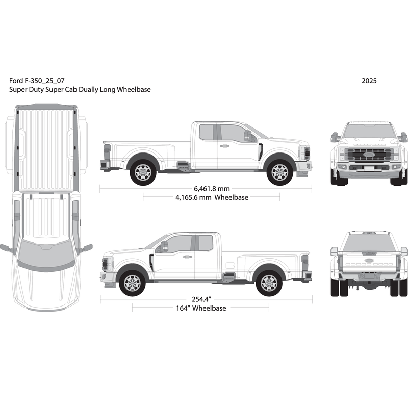 2025 Ford F 350 V07 Vehicle Wrap Template