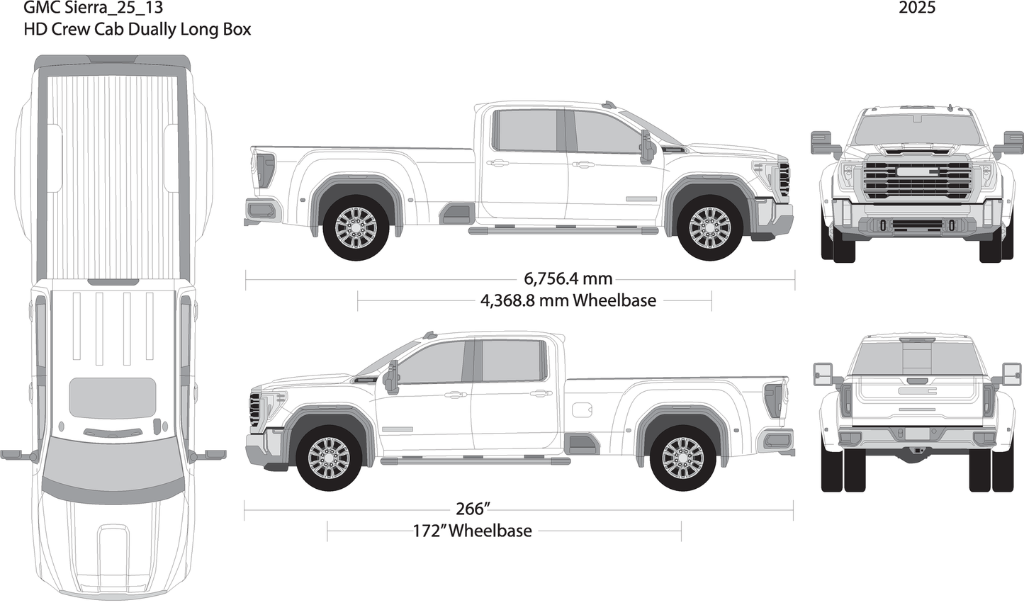 2025 Gmc Sierra 2500 3500 Hd V13 Vehicle Wrap Template
