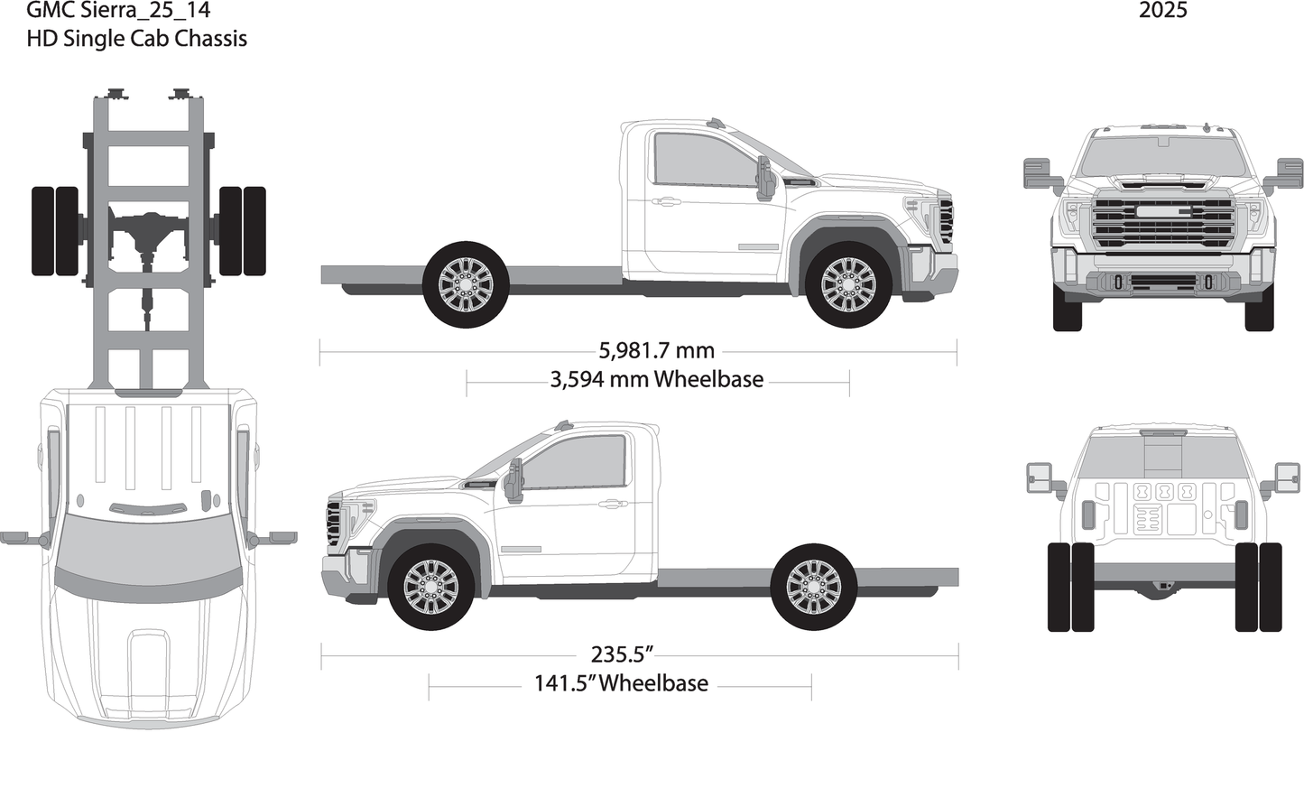 2025 Gmc Sierra 2500 3500 Hd V14 Vehicle Wrap Template