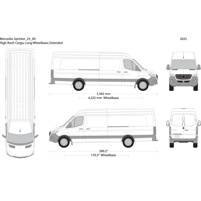 2025 Mercedes Sprinter V09 Vehicle Wrap Template