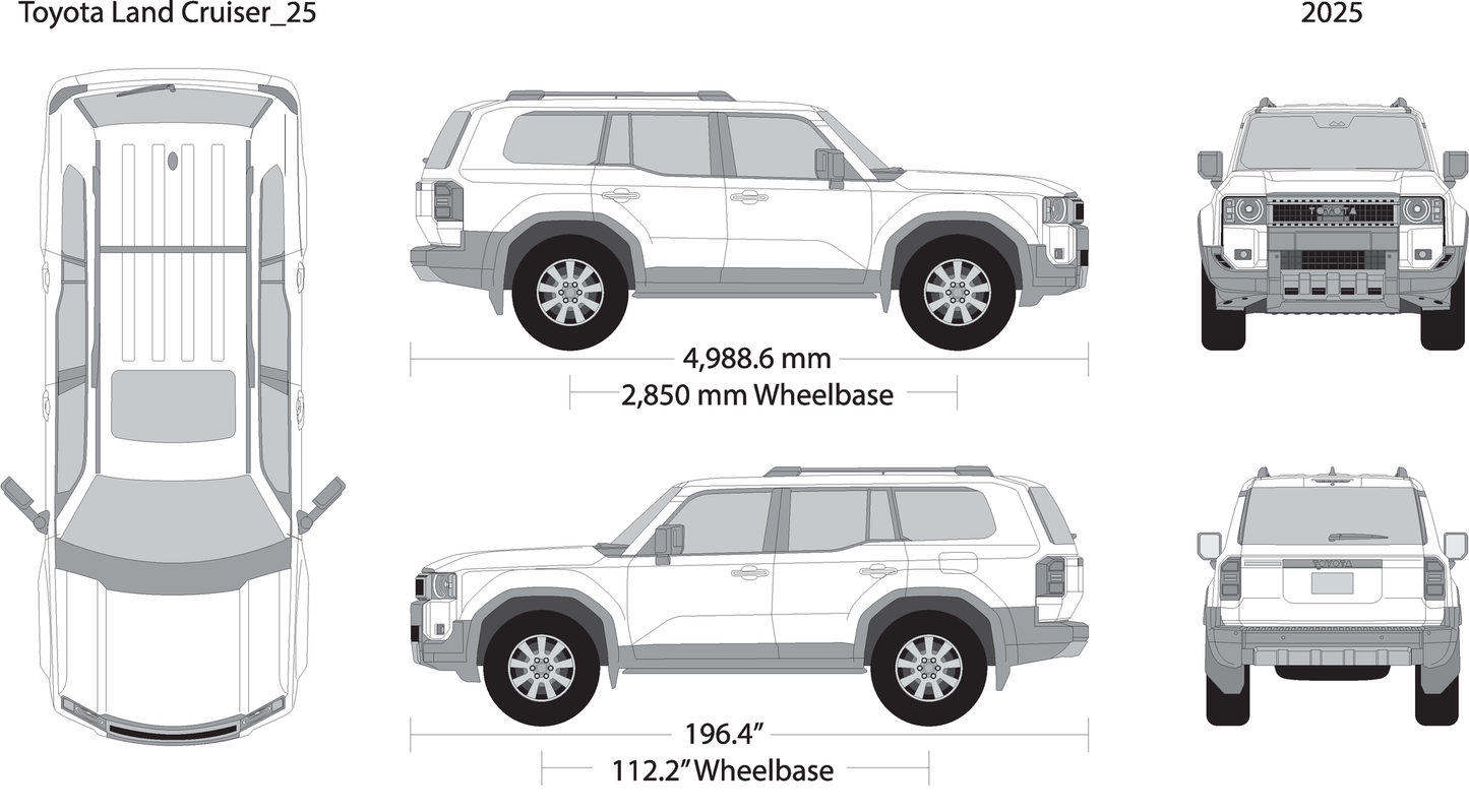 2025 Toyota Land Cruiser V25 Vehicle Wrap Template