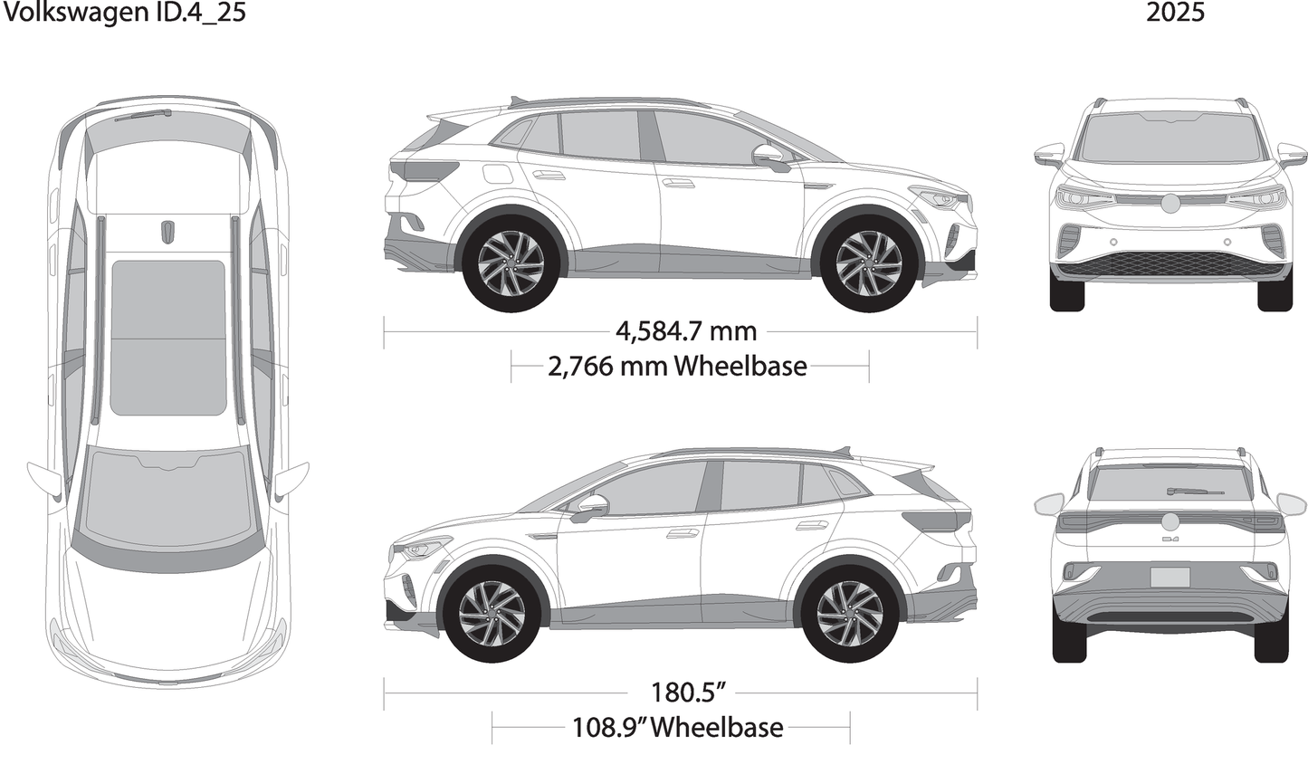 2025 Volkswagen Id 4 V25 Vehicle Wrap Template