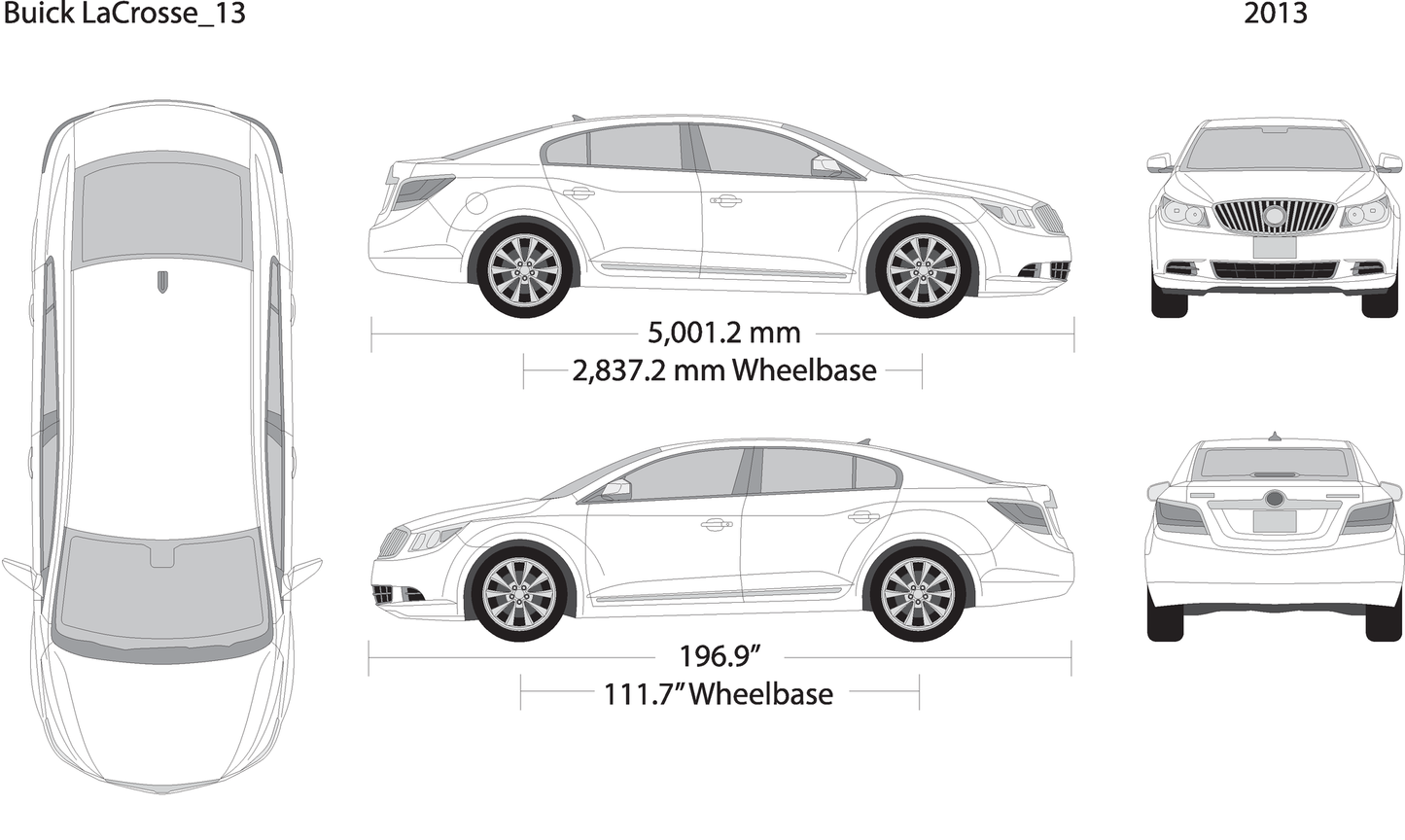 Buick Lacrosse V13 Vehicle Wrap Template