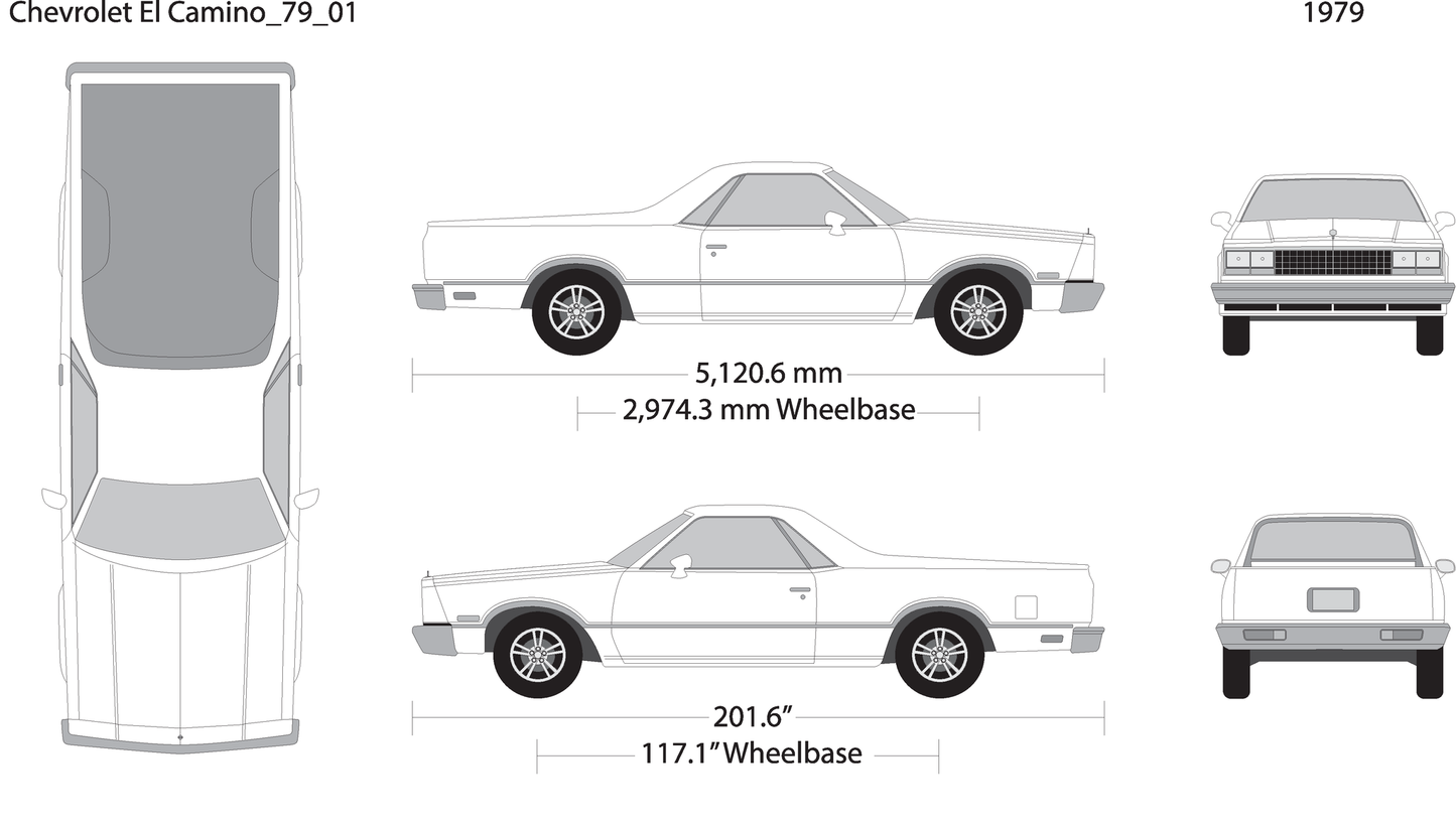 1979 Chevy El Camino V79 Vehicle Wrap Template
