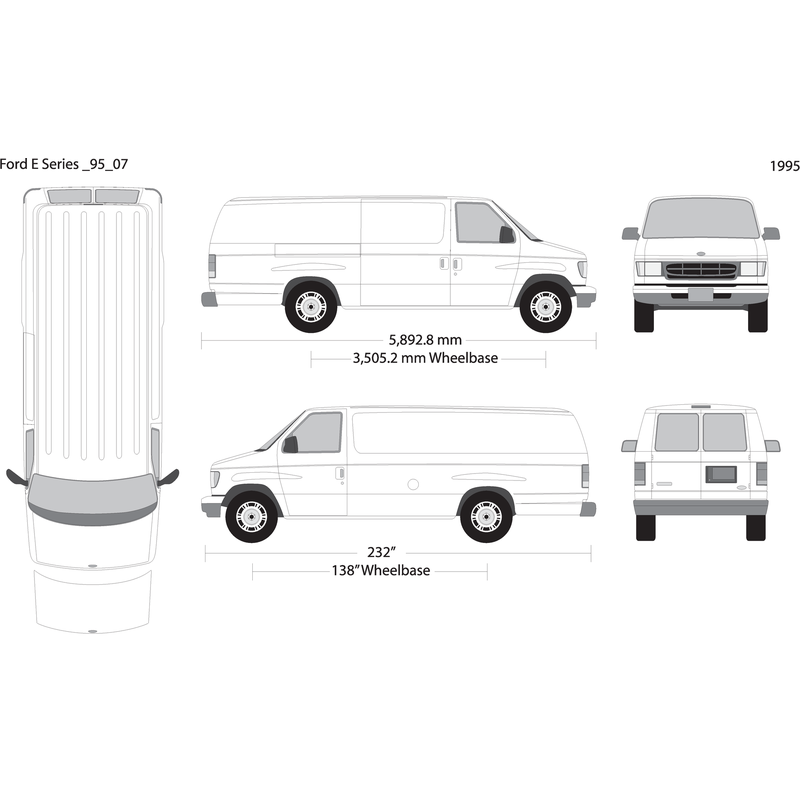 1995 Ford E Series V07 Vehicle Wrap Template
