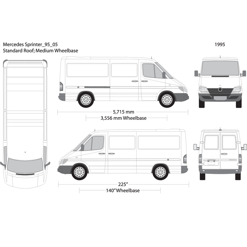 1995 Mercedes Sprinter V05 Vehicle Wrap Template
