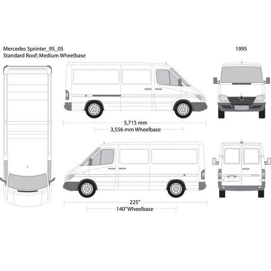 1995 Mercedes Sprinter V05 Vehicle Wrap Template