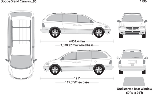 1996 Dodge Grand Caravan V96 Vehicle Wrap Template