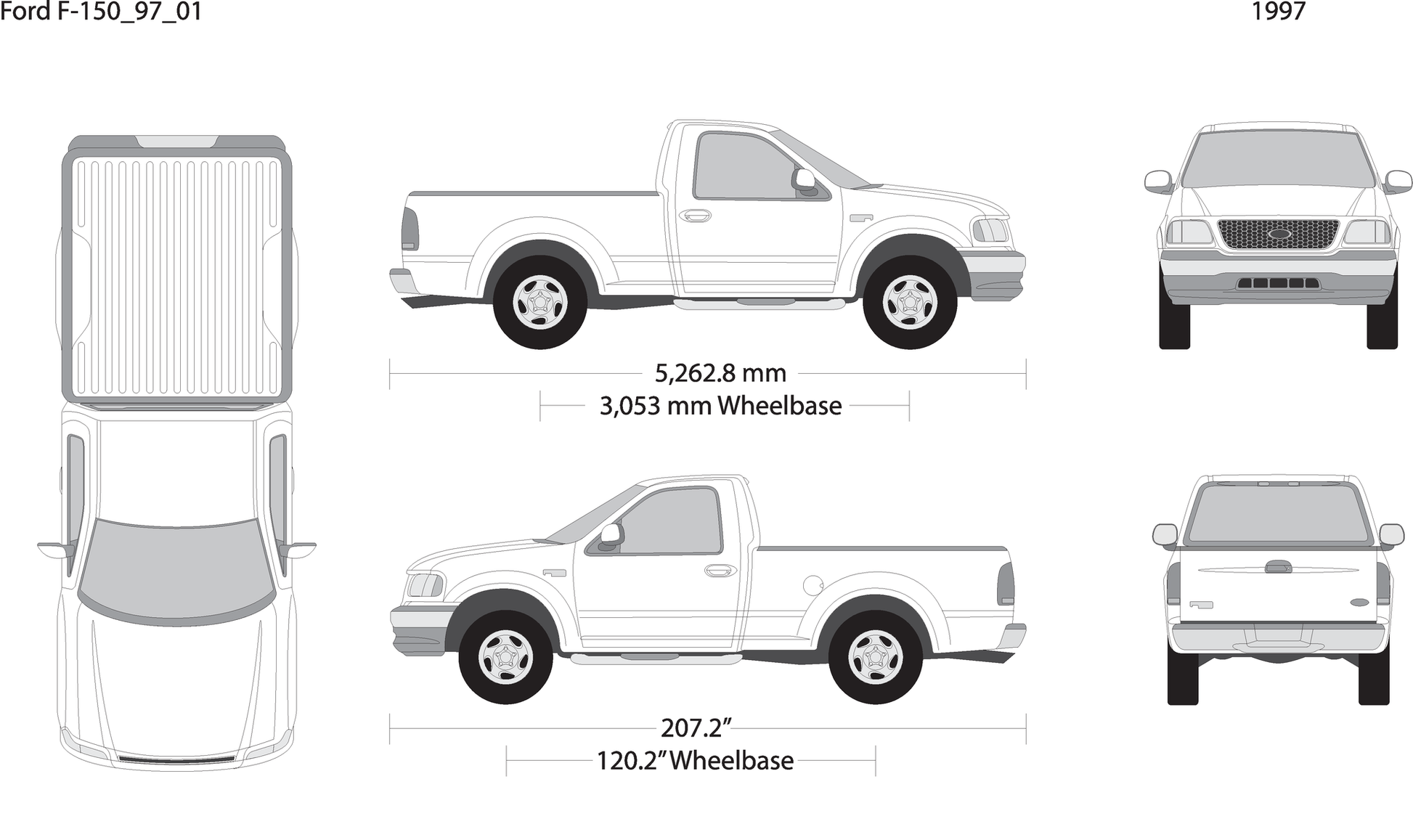 1997 Ford F 150 V01 Vehicle Wrap Template