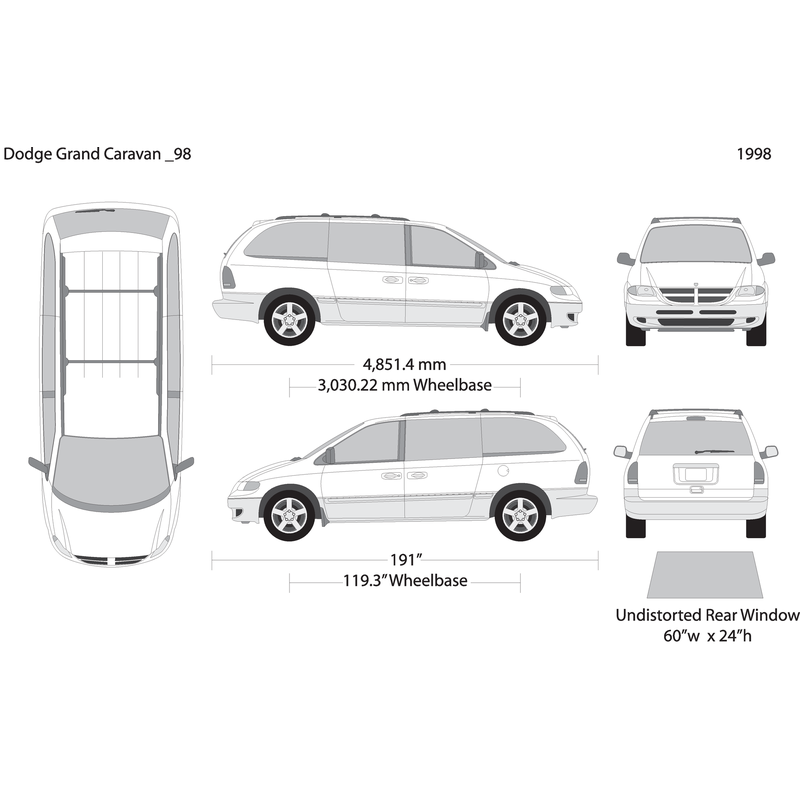 1998 Dodge Grand Caravan V98 Vehicle Wrap Template