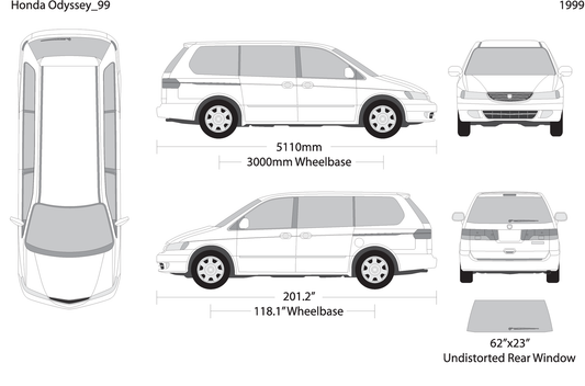 1999 Honda Odyssey V99 Vehicle Wrap Template