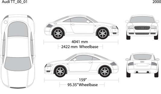 2000 Audi Tt V01 Vehicle Wrap Template
