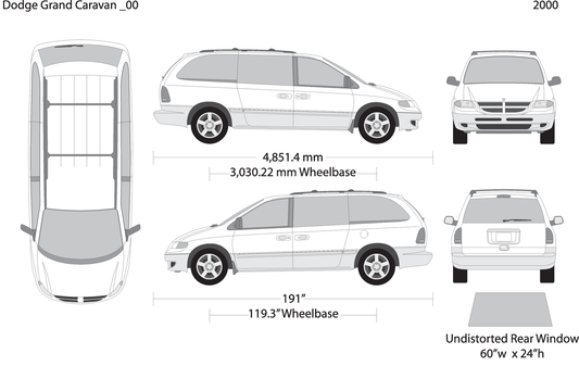 2000 Dodge Grand Caravan V00 Vehicle Wrap Template