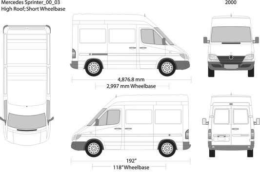 2000 Mercedes Sprinter V03 Vehicle Wrap Template