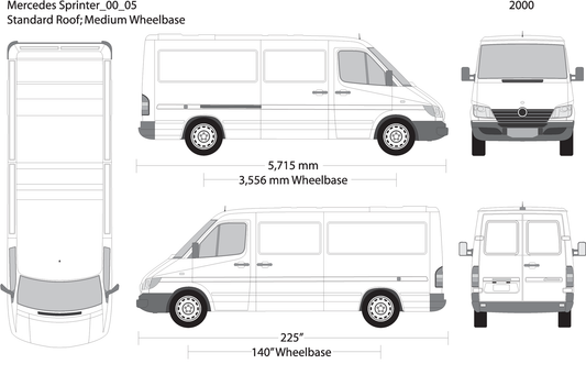 2000 Mercedes Sprinter V05 Vehicle Wrap Template