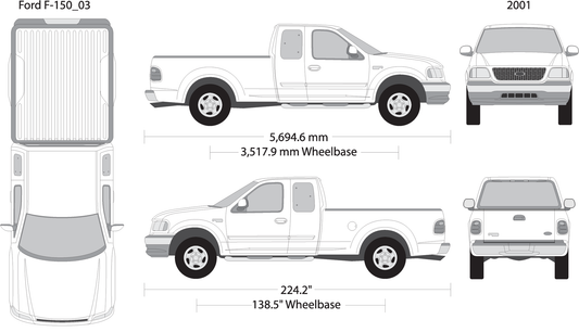 2001 Ford F 150 V03 Vehicle Wrap Template