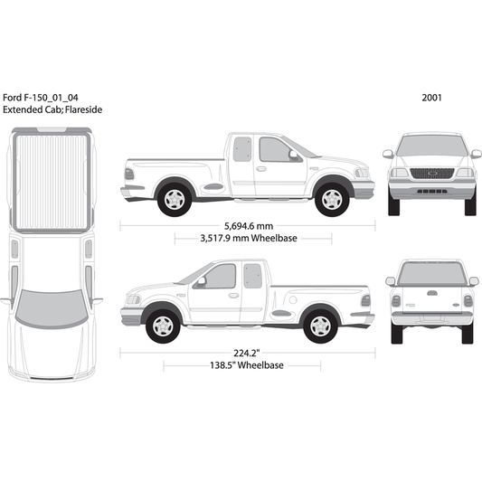 2001 Ford F 150 V04 Vehicle Wrap Template