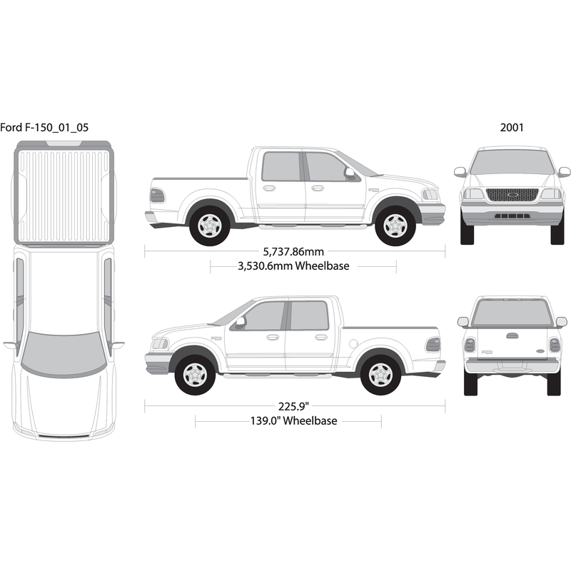 2001 Ford F 150 V05 Vehicle Wrap Template