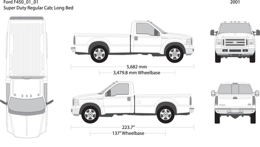 2001 Ford F 450 V01 Vehicle Wrap Template