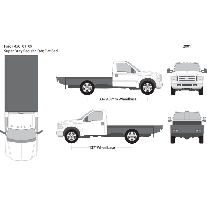2001 Ford F 450 V09 Vehicle Wrap Template