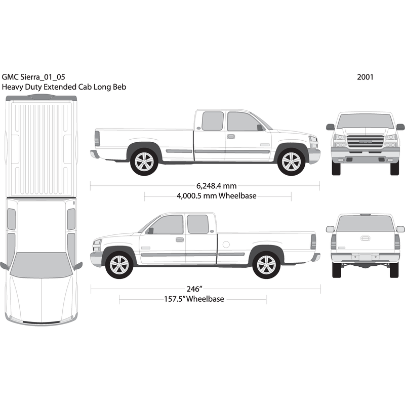 2001 Gmc Sierra 1500 V05 Vehicle Wrap Template