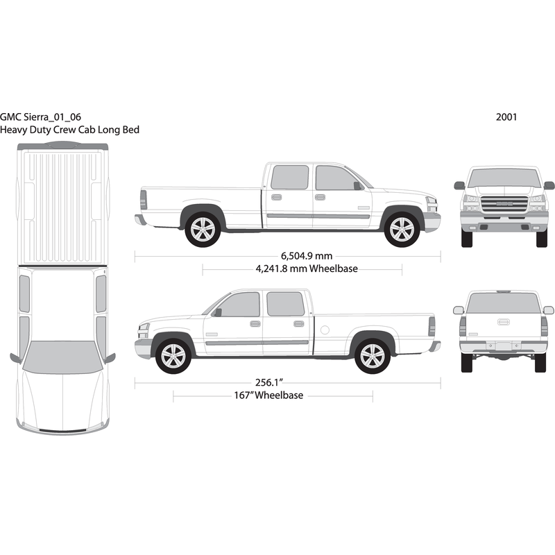 2001 Gmc Sierra 1500 V06 Vehicle Wrap Template