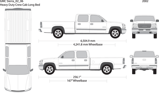 2001 Gmc Sierra 2500 3500 Hd V06 Vehicle Wrap Template