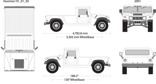2001 Hummer H1 V03 Vehicle Wrap Template