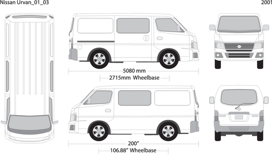 2001 Nissan Urvan V03 Vehicle Wrap Template