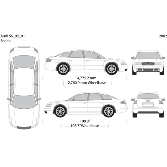 2002 Audi S6 V01 Vehicle Wrap Template