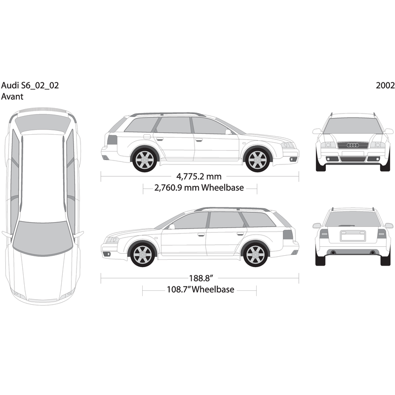 2002 Audi S6 V02 Vehicle Wrap Template