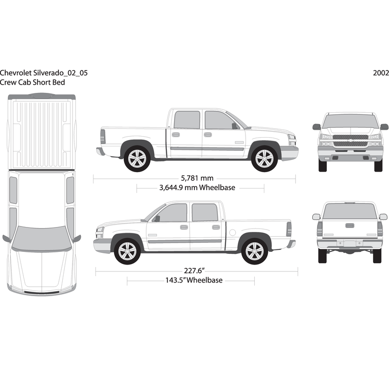 2002 Chevy Silverado 1500 V05 Vehicle Wrap Template