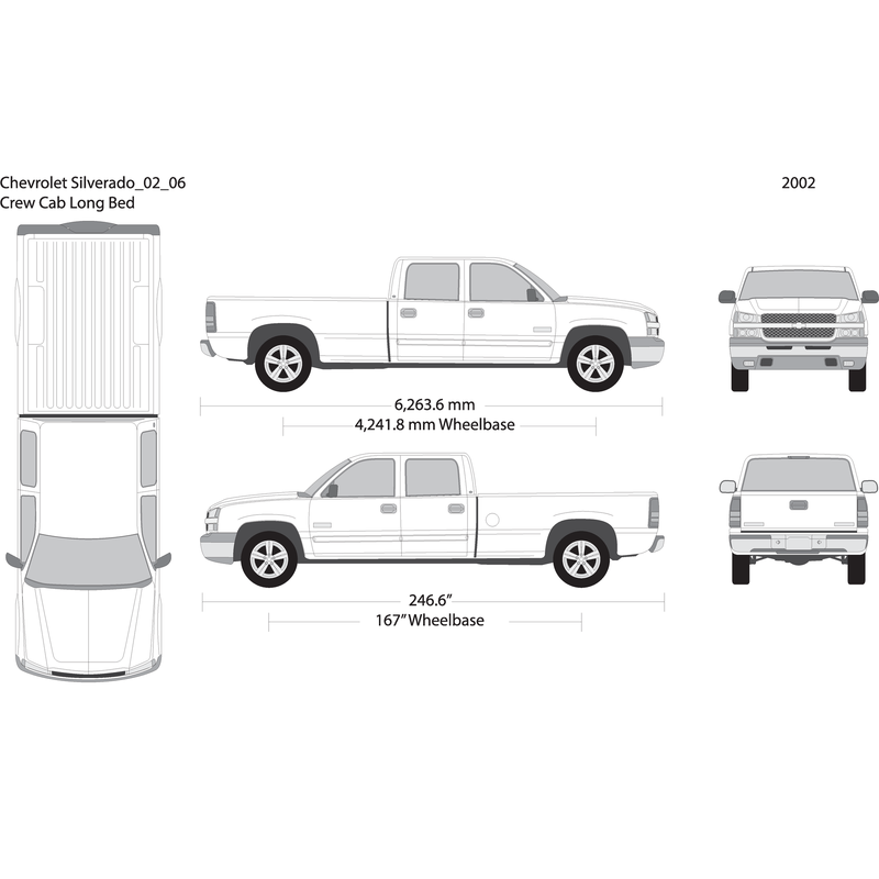 2002 Chevy Silverado 1500 V06 Vehicle Wrap Template