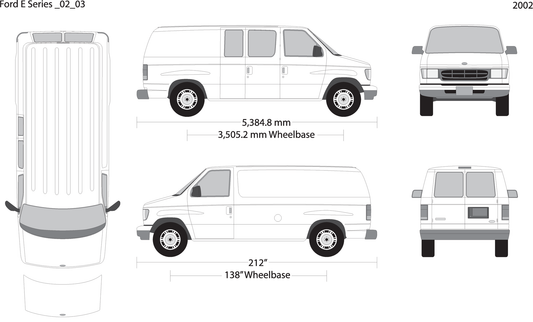 2002 Ford E Series V03 Vehicle Wrap Template