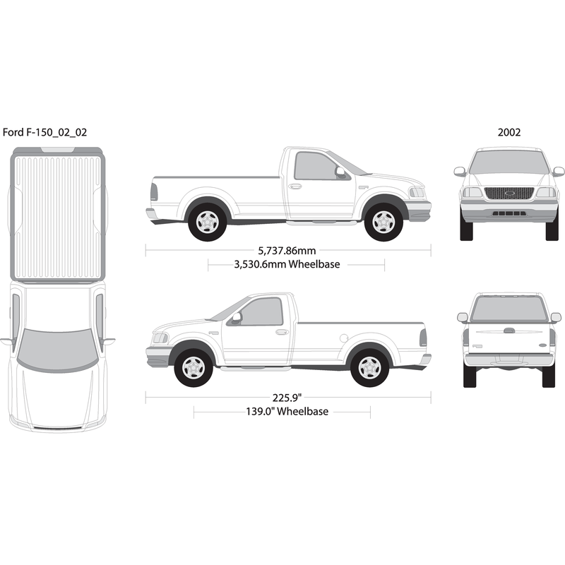 2002 Ford F 150 V02 Vehicle Wrap Template