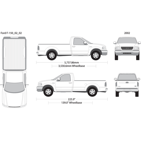 2002 Ford F 150 V02 Vehicle Wrap Template